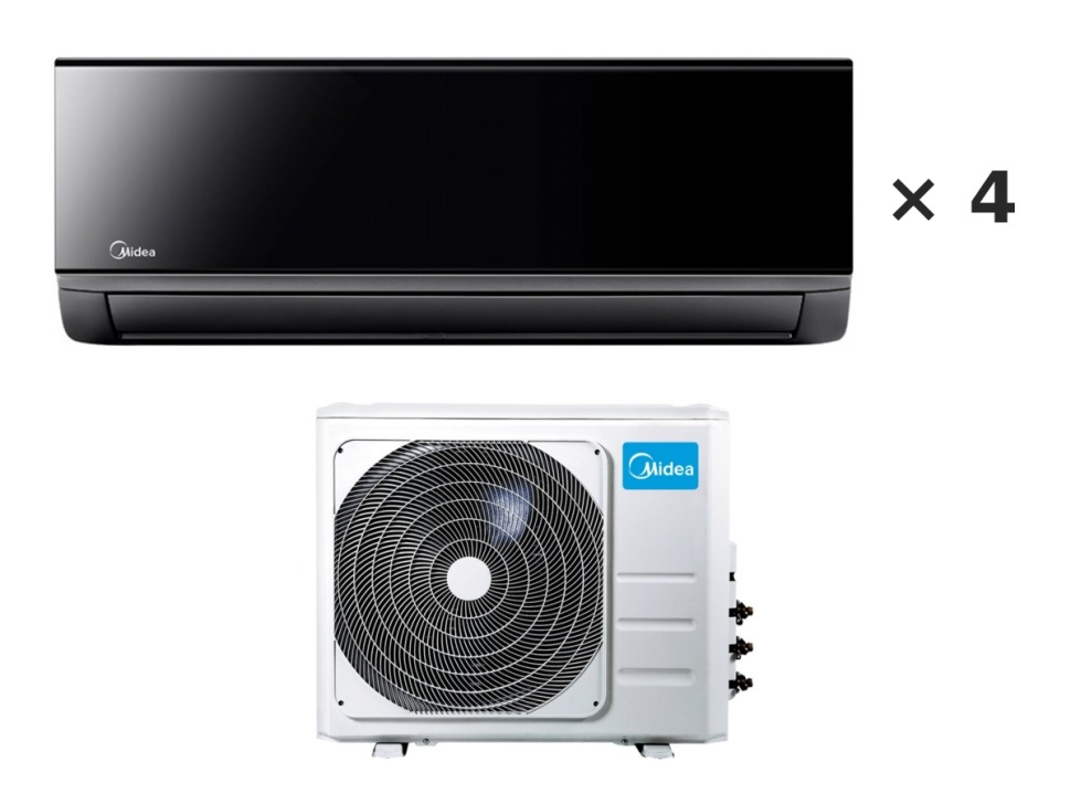 Мульти-сплит система Midea Persona Free Match на 4 комнаты 25+25+25+35 м²