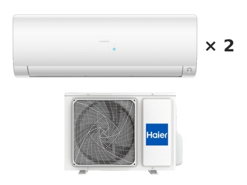 Мульти-сплит система Haier Flexis Super Match на 2 комнаты 35+35 м²