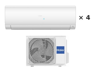 Мульти-сплит система Haier Flexis Super Match на 4 комнаты 25+25+35+35 м²