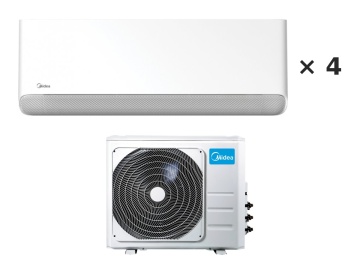 Мульти-сплит система Midea Breezeless E Free Match на 4 комнаты 25+25+25+35 м²