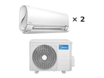Мульти-сплит система Midea Breezeless Free Match на 2 комнаты 35+35 м²