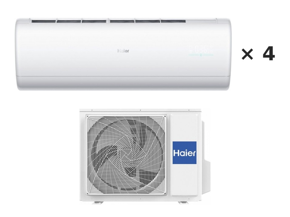 Мульти-сплит система Haier Jade Super Match на 4 комнаты 25+25+25+35 м²