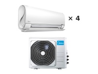 Мульти-сплит система Midea Breezeless Free Match на 4 комнаты 25+25+35+35 м²