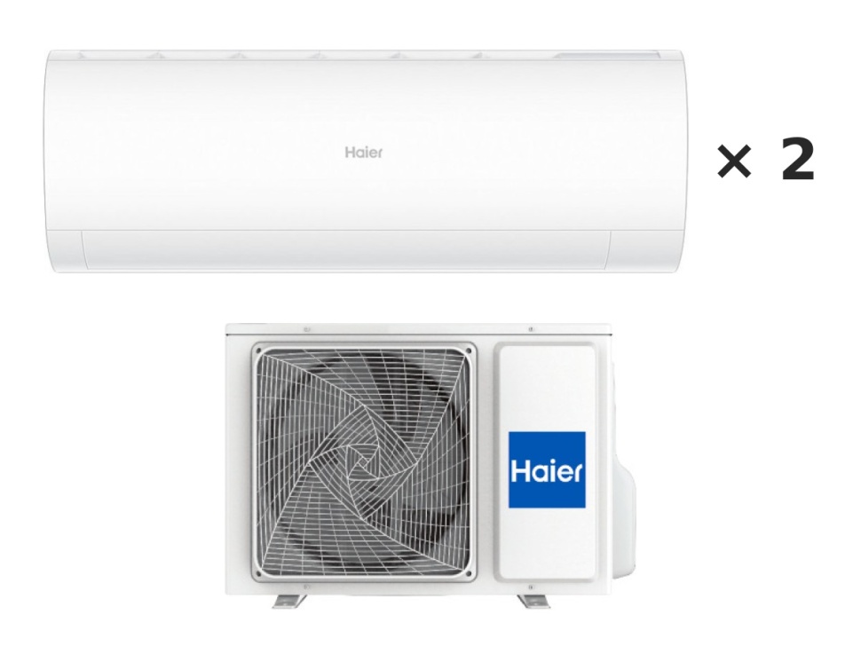 Мульти-сплит система Haier Coral Super Match на 2 комнаты 25+35 м²